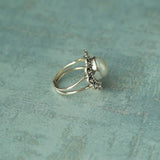 'Boho' Pearl 925 Solid Sterling Silver Ring